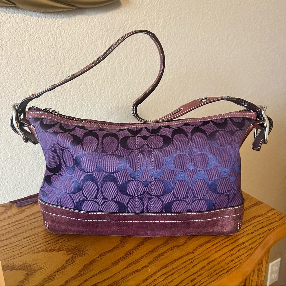 Coach Purple Shoulder Bag - Picture 2 of 9